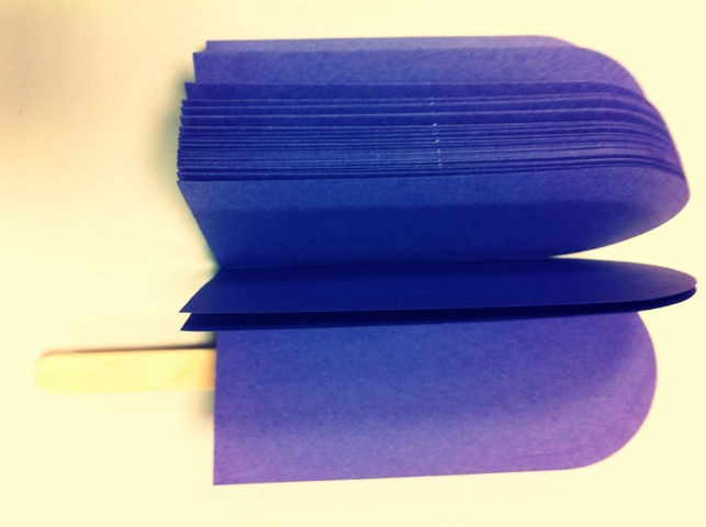 Bloco de notas em formato de picolé Bloco de notas em formato de picolé