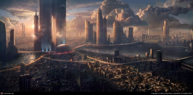 cidade futurista ilustração