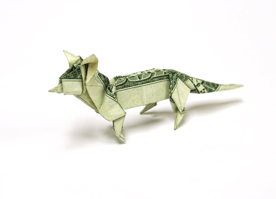 Origami em dinheiro - raposa