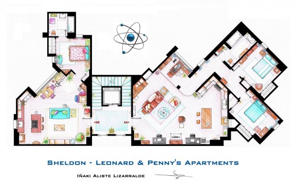 Apartamento de Sheldon e Penny - The Big Bang Theory