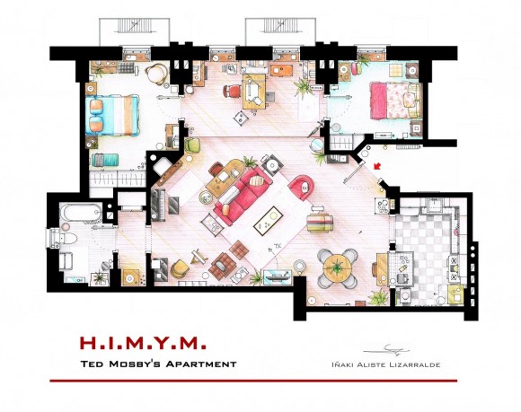 Apartamento de Ted - How I Met Your Mother