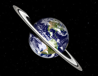 Terra com anéis de Saturno