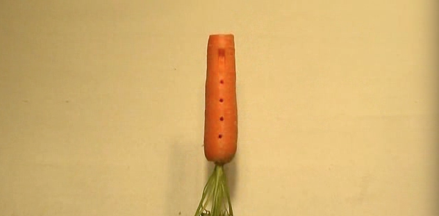 Como fazer uma flauta de cenoura