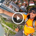 Atleta se joga de um prédio de 240 metros no Panamá