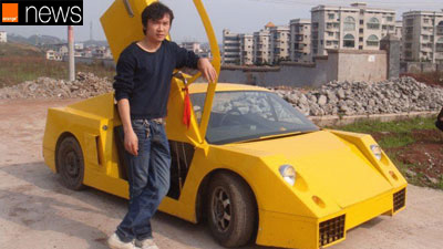 Réplica de Lamborghini: Chinês constrói modelo bizarro do famoso veículo italiano