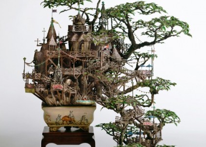 Os pequenos mundos de Takanori Aiba + escultura em bonsai