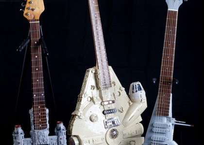 Guitarras estelares: instrumentos têm formato de naves do Star Wars
