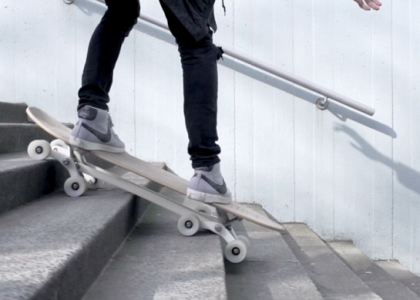 Stair-Rover – Um skate de 8 rodas que desce escadas
