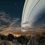 Simulação mostra a Terra com anéis semelhantes aos de Saturno