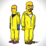 Personagens de Breaking Bad desenhados no estilo do The Simpsons
