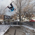 Com a ajuda do frio intenso, snowboard invade o ambiente urbano