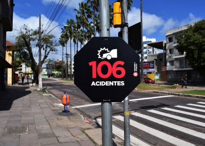 Intervenção urbana alerta para a quantidade excessiva de acidentes em ruas do Rio Grande do Sul