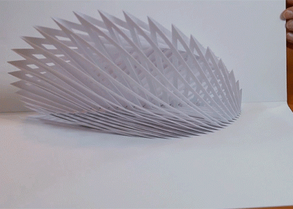 Designer cria engenhosas esculturas dobráveis de papel