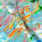 Pausa para massagear os olhos – artista fotografa a vibrante mistura de tintas coloridas