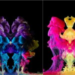 Tintas coloridas se dissolvendo na água dão origem a fotografias vislumbrantes