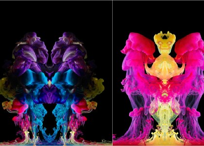 Tintas coloridas se dissolvendo na água dão origem a fotografias vislumbrantes