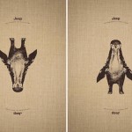 Dois animais diferentes podem ser vistos na mesma ilustração nessa campanha