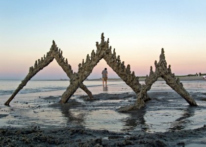 Ele cria as esculturas de areia mais simples e incríveis que já vi