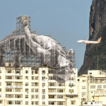 Para a olimpíada, artista francês faz instalação com atletas gigantes no Rio