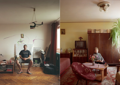 Ele fotografou a vida em apartamentos idênticos de um mesmo prédio
