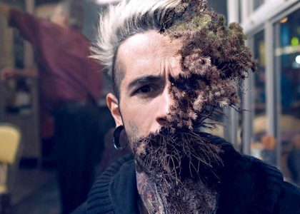 Artista digital faz plantas crescerem em rostos humanos
