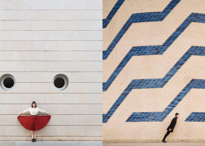 Dupla brinca com geometria e arquitetura e faz sucesso no Instagram