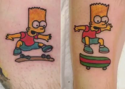 Foram necessárias 19 tatuagens para essa animação em stop motion do Bart Simpson